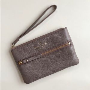 Grey Kate Spade Wristlet